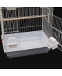 39" Bird Cage Pet Supplies Metal Cage with Open Play Top with three Additional Toys White