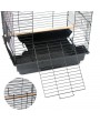 27" Bird Cage Pet Supplies Metal Cage with Open Play Top with tow Additional Toys Black
