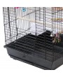 23" Bird Cage Pet Supplies Metal Cage with Open Play Top with tow Additional Toys Black