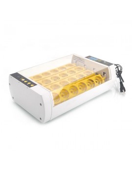 Full Automatic Poultry Incubator with Egg Candler & Injector Single Supply US Plug Yellow & Transpar
