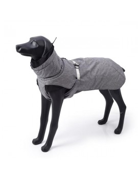 New Style Dog Winter Jacket with Waterproof Warm Polyester Filling Fabric-（gray，size  S）