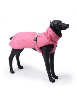 New Style Dog Winter Jacket with Waterproof Warm Polyester Filling Fabric-（pink，size S）