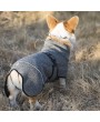 Water Repellent Softshell Dog Jacket Pet Clothes for Spring Autumn，Outdoor Sport Dog Jacket with High Neckline Collar Cold Weather Pets Apparel Winter Warm Coats Puppy Comfort Vest-（lightgray，size L）