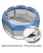 HOBBYZOO 45" Portable Foldable 600D Oxford Cloth & Mesh Pet Playpen Fence with Eight Panels  Blue