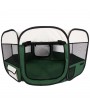 HOBBYZOO 45" Portable Foldable 600D Oxford Cloth & Mesh Pet Playpen Fence with Eight Panels Green