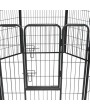 [US-W]40" Dog Pet Playpen Heavy Duty Metal Exercise Fence Hammigrid 8 Panel Silver