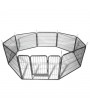 24" Dog Pet Playpen Heavy Duty Metal Exercise Fence Hammigrid 8 Panel Silver