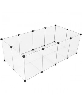 Pet Playpen,Fence Cage with Bottom for Small Animals Guinea Pigs, Hamsters, Bunnies, Rabbits