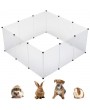 Pet Playpen, Portable Large Plastic Yard Fence Small Animals, Puppy Kennel Crate Fence Tent, Large Size 28" x 20"
