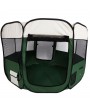 HOBBYZOO 57" Portable Foldable 600D Oxford Cloth & Mesh Pet Playpen Fence with Eight Panels Green