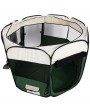 HOBBYZOO 57" Portable Foldable 600D Oxford Cloth & Mesh Pet Playpen Fence with Eight Panels Green