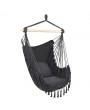 Pillow Tassel Hanging Chair Gray