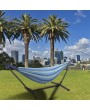 [US-W]Portable Outdoor Polyester Hammock Set Blue & Green