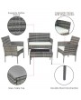 OSHION Outdoor Living Room Balcony Rattan Furniture Four-Piece-Gray
