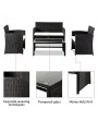 Outdoor Leisure Rattan Furniture Four-Piece-Black