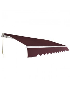 12x10 ft Retractable Awning Wine Red