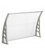 HT-150 x 100 Household Application Door & Window Rain Cover Eaves Canopy White & Gray Bracket