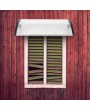 HT-120 x 80 Household Application Door & Window Rain Cover Eaves Canopy White & Black Bracket
