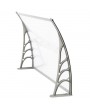 HT-120 x 80 Household Application Door & Window Rain Cover Eaves Canopy White & Gray Bracket