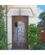 HT-190 x 100 Household Application Door & Window Rain Cover Eaves Canopy Silver & Gray Bracket