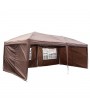 [US-W]3 x 6m Two Windows Practical Waterproof Folding Tent Dark Coffee  Folding Tent