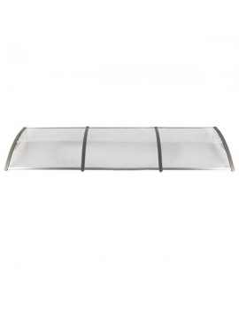 [US-W]HT-300 x 100 Household Application Door & Window Rain Cover Eaves Transparent Board & Gray Holder