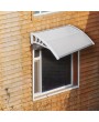 [US-W]HT-100 x 80 Household Application Door & Window Rain Cover Eaves Transparent Board & White Holder