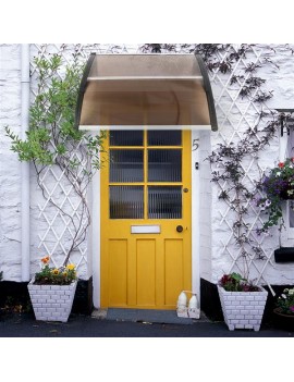 [US-W]HT-100 x 100 Household Application Door & Window Rain Cover Eaves Brown Board & Black Holder