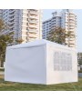3 x 3m Four Sides Portable Home Use Waterproof Tent with Spiral Tubes White
